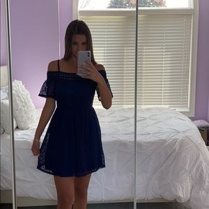 Frilly navy dress